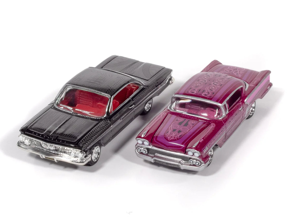 Johnny Lightning 1:64 Scrappin’ Twin Pack – 1958 Chevrolet Impala & 1961 Chevrolet Impala – JLPK025-1B-3