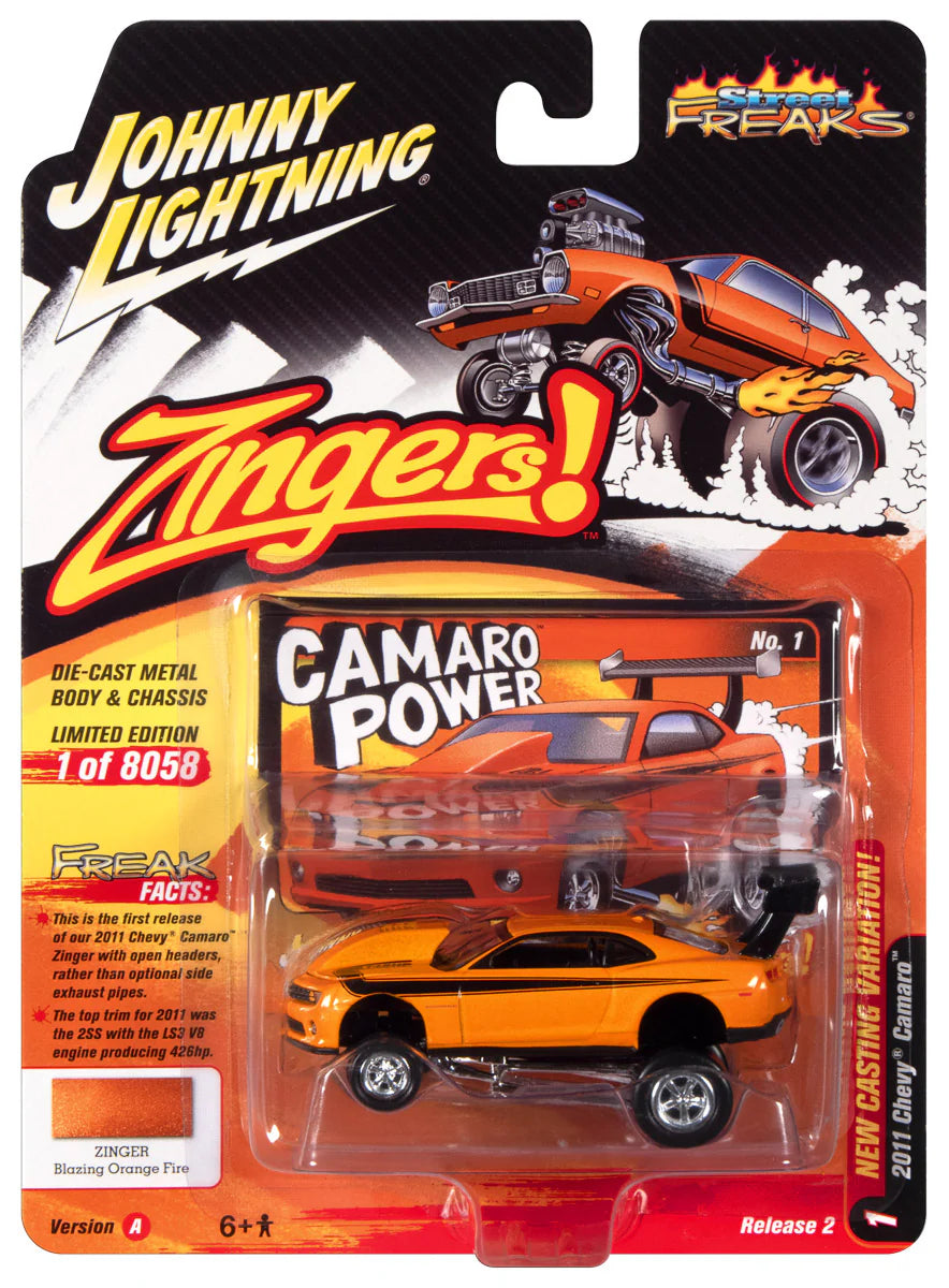 2011 Chevrolet Camaro Sunset Metallic Orange - Johnny Lightning Street Freaks Zingers 1:64 - JLSF024-2A-1