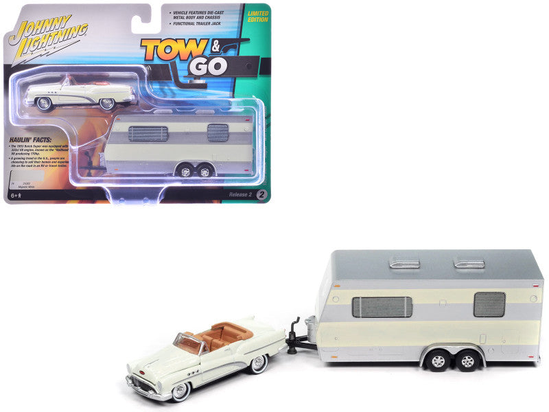 1953 Buick Super Cream with Travel Trailer, "Tow & Go" Series