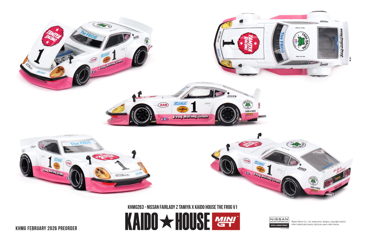 Kaido House x Mini GT-Nissan Fairlady z Tamiya x Kaido House The Frog V1 (KHMG263)