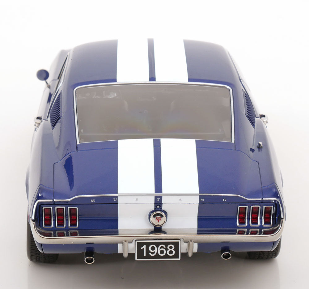 KK SCALE 1/12 - FORD USA - MUSTANG GT FASTBACK COUPE 1968 (Blue-White)