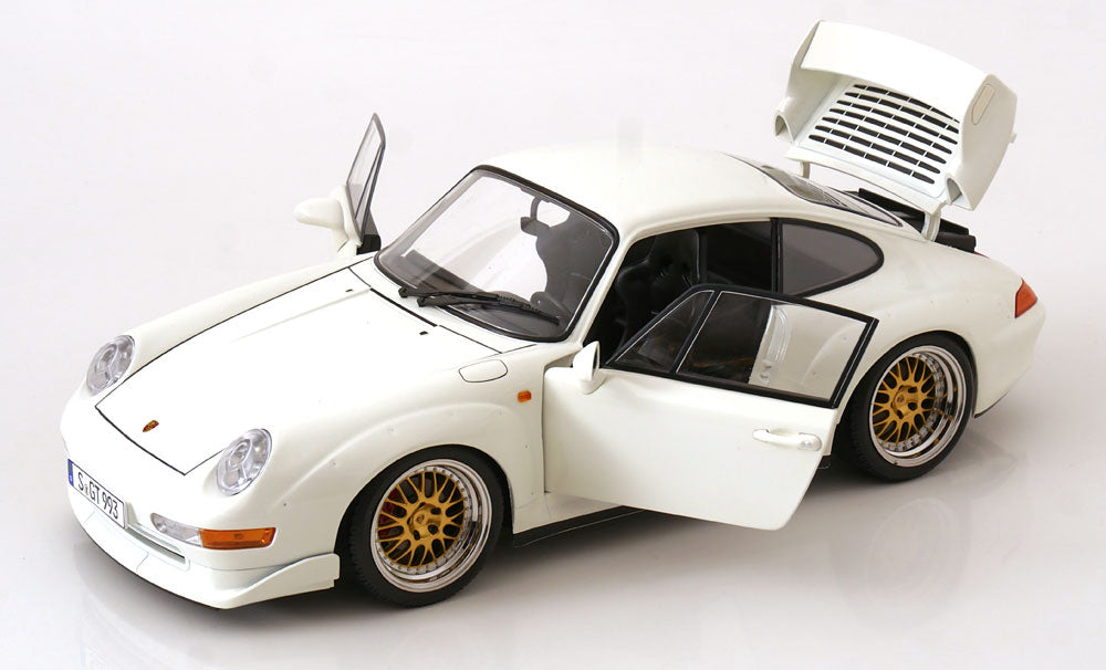 KK SCALE 1/12-1996 Porsche 911 (993) GT2 with BBS-Rims White