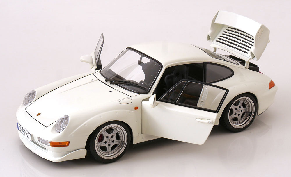 KK-Scale 1:12-Porsche 911 (993) GT2 Coupé 1996 avec jantes Speedline – Blanc–KKDC120284S