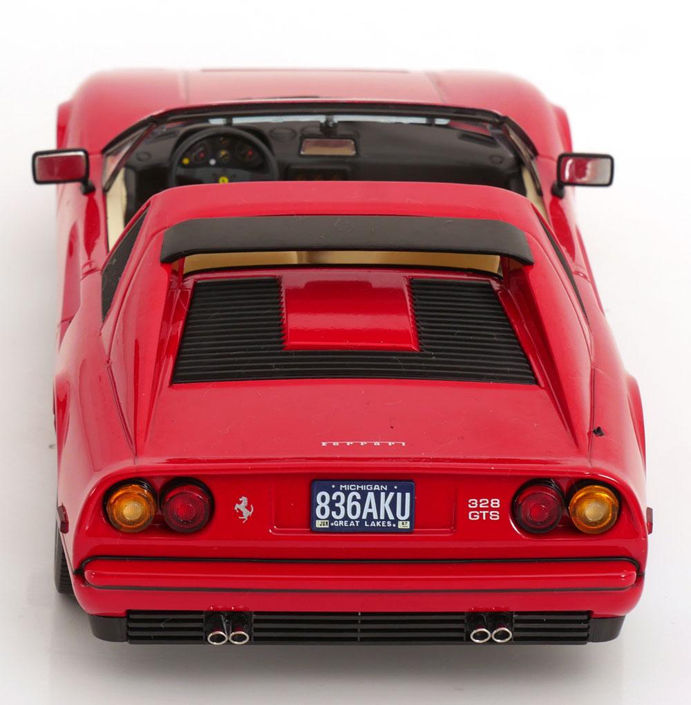 KK SCALE 1/18-Ferrari-328 GTS US Version + Axel Foley Figure (Beverley Hills Cop 1984)