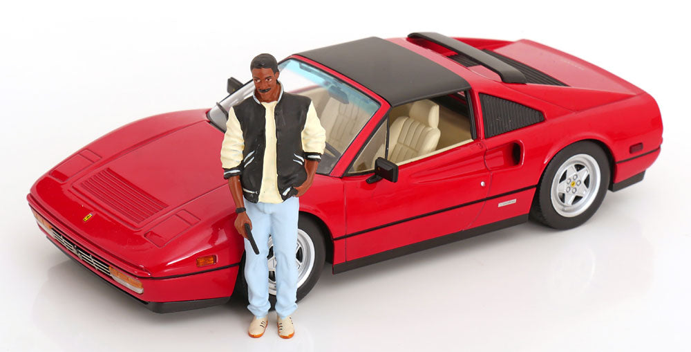 KK SCALE 1/18-Ferrari-328 GTS US Version + Axel Foley Figure (Beverley Hills Cop 1984)