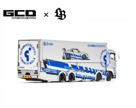 GCD 1:64 LBWK Mitsubishi Fuso Super Great Transporter TAS Special – Argent – Édition spéciale KS-073-635