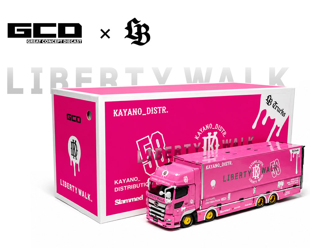 GCD 1:64 LBWK Hino 700 LB Truck – Rose – Édition spéciale KS-093-738