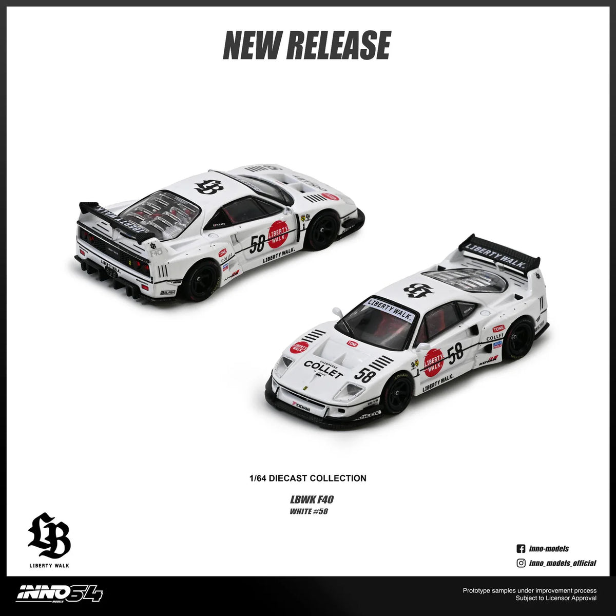 Ferrari F40 LBWK Collet INNO64 1:64 IN64-LBWKF40-COLLET