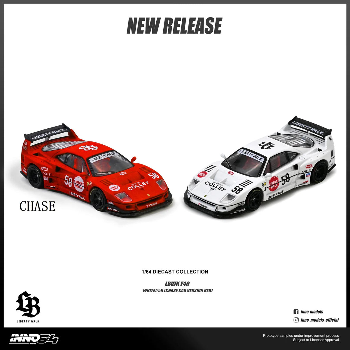 Ferrari F40 LBWK Collet INNO64 1:64 IN64-LBWKF40-COLLET