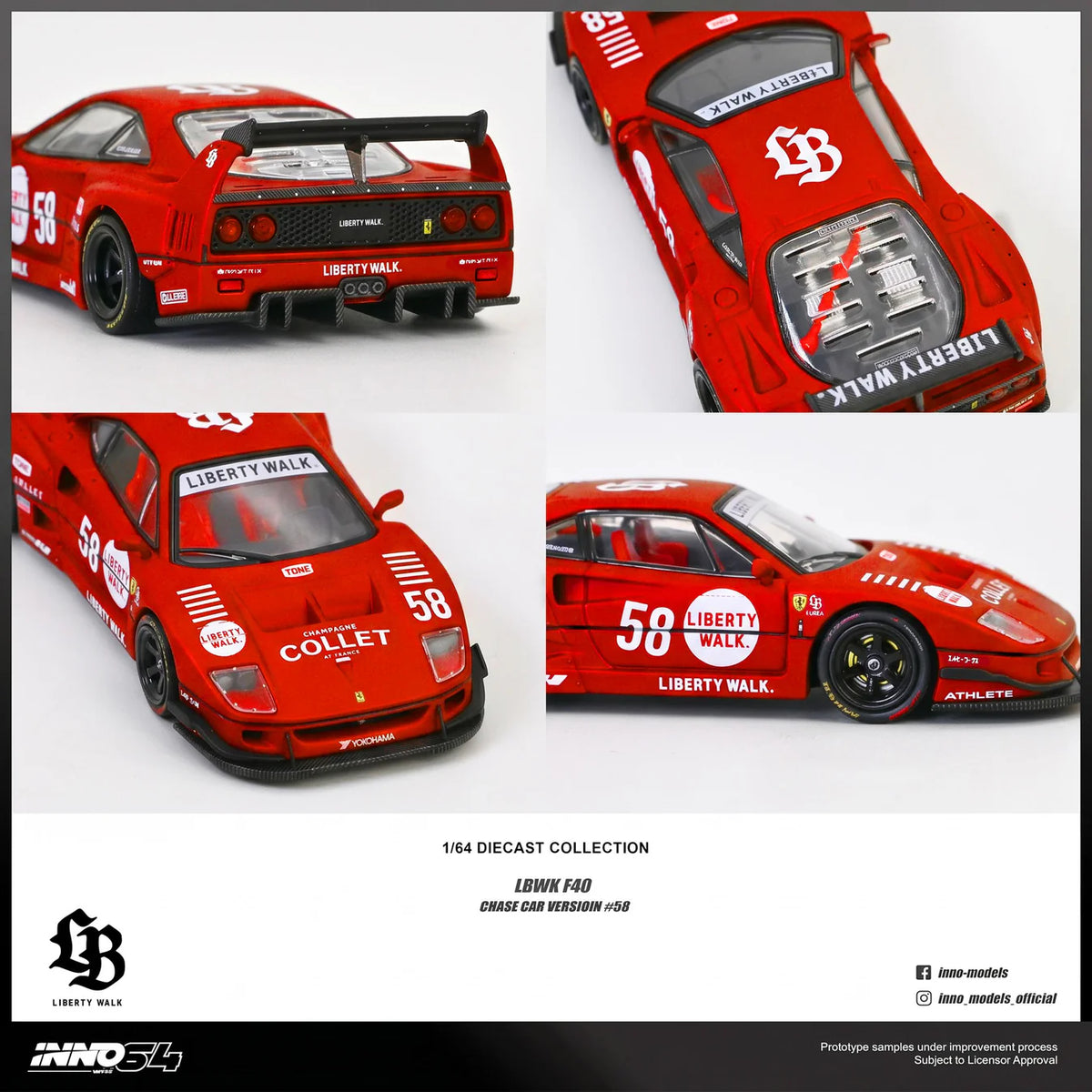 Ferrari F40 LBWK Collet INNO64 1:64 IN64-LBWKF40-COLLET