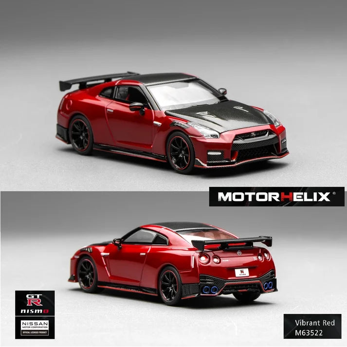 Motorhelix 1:64 Nissan GT-R NISMO (R35) Special Edition 2022 – NISMO Vibrant Red – M63522