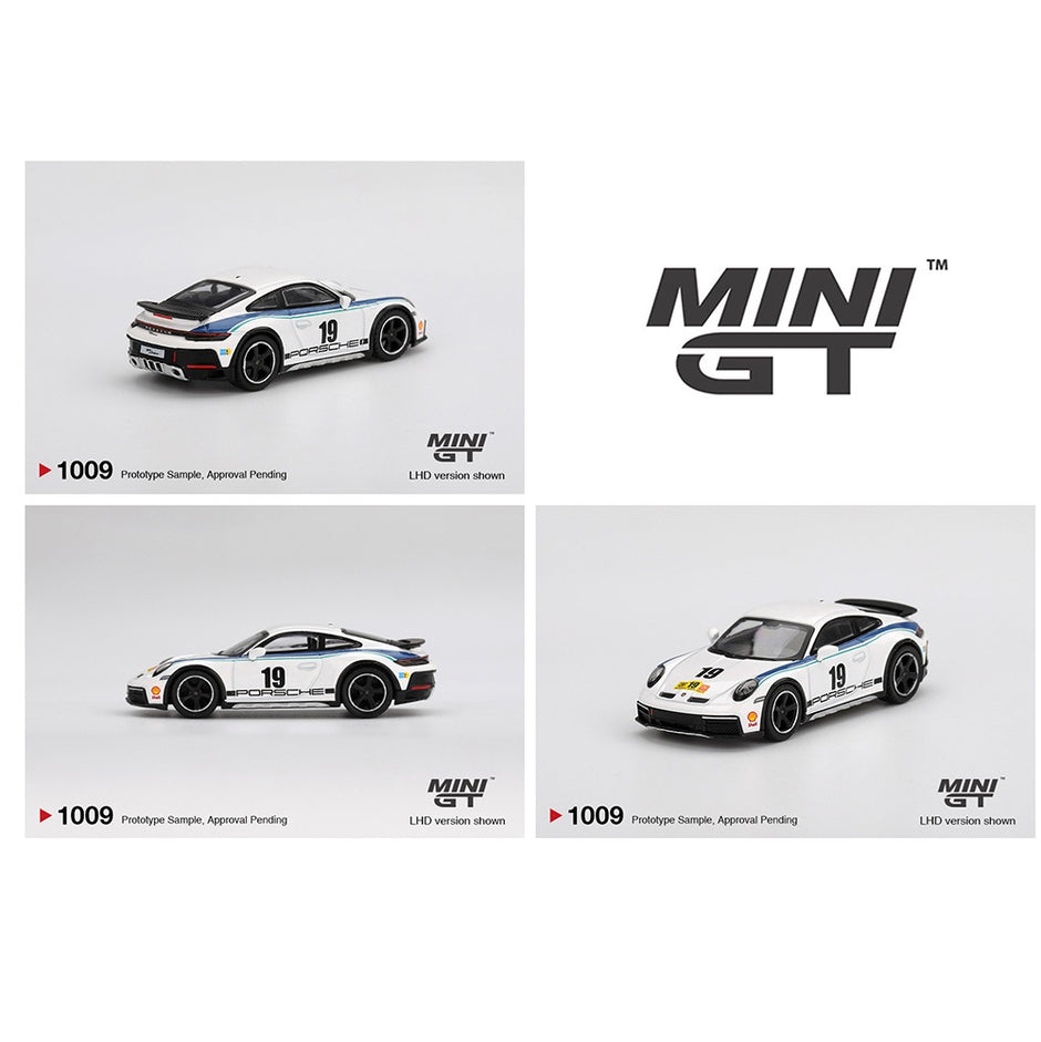(PRE-ORDER 2025) Mini GT-Porsche 911 Dakar Rally 1974 – (White) MGT01009