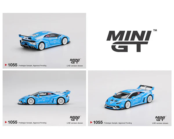 (PRE-ORDER 2025) Mini GT- LB★WORKS Lamborghini Huracán GT GRAVITY – Blue MGT01055