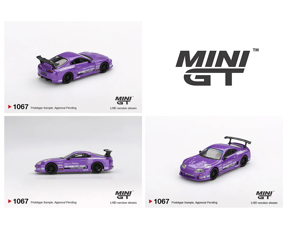 Mini GT- Toyota Supra (A80) GT-300 Top Secret Purple 2014 (LHD) - MGT01067