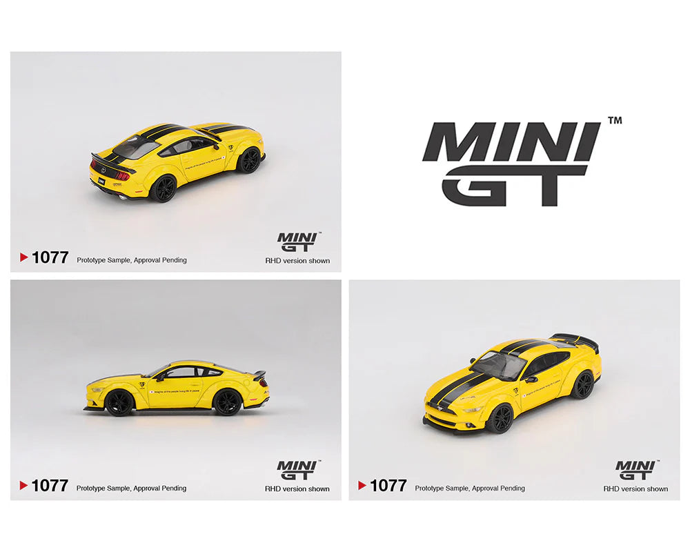 MINI GT- Ford Mustang LB-WORKS in Triple Yellow (MGT01077-BL)