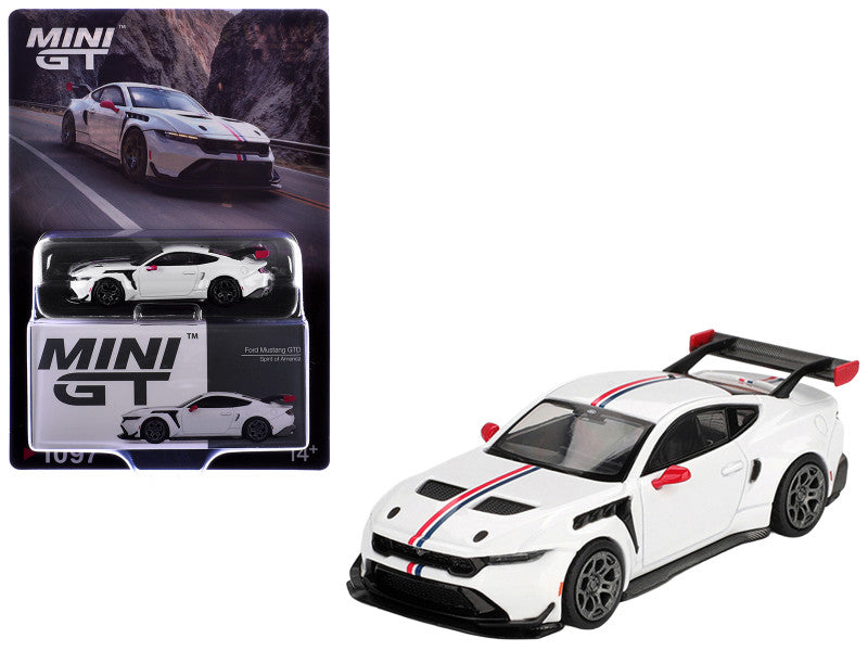 MINI GT-Ford Mustang GTD Spirit of America – White MGT01097-BL