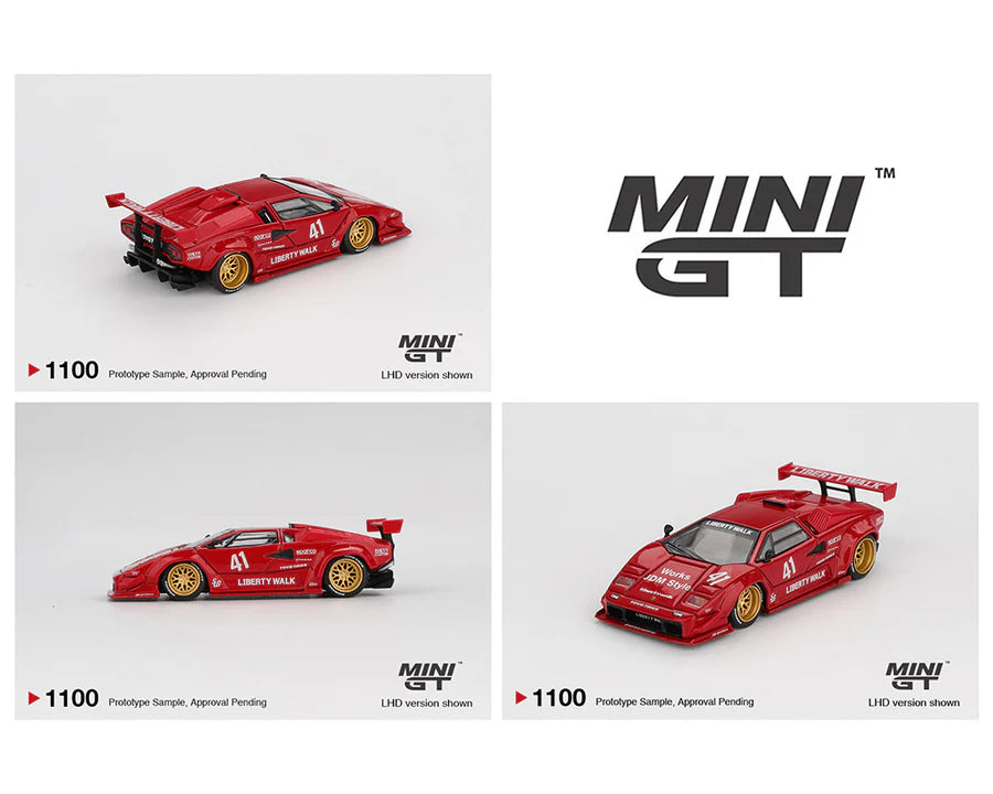 MINI GT- Lamborghini Countach LB-WORKS – Red MGT01100-BL