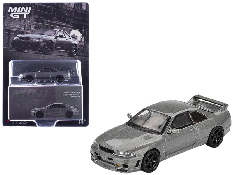 Mini GT-NISSAN Skyline GT-R Dark Metal Gray (NISMO BCNR33 CRS Version) – Limited Edition MGT01128-BL