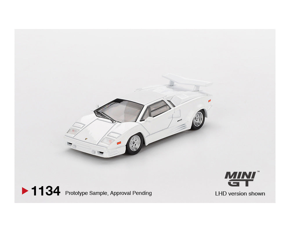 (PRE-ORDER 2026) Mini GT-Lamborghini Countach 25th Anniversary – White MGT01134-BL