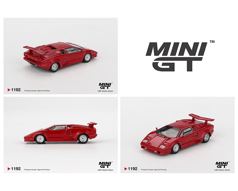Mini GT- Lamborghini Countach 25th Anniversary – Red MGT01192-BL