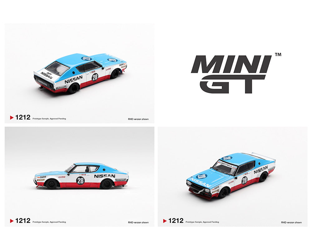 Mini GT- Nissan Skyline Kenmeri Liberty Walk Nissan Racing ’75 concept MGT01212-BL