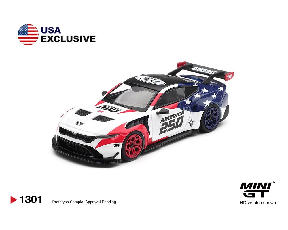 Mini GT 1:64-Ford Mustang GTD America 250 USA Exclusive LHD MGT01301-BL
