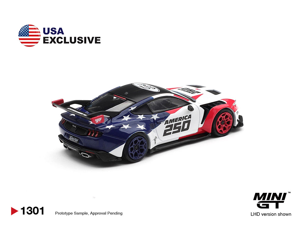 Mini GT 1:64-Ford Mustang GTD America 250 USA Exclusive LHD MGT01301-BL