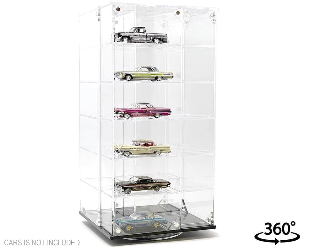 Vitrine Spinner 1:64 Acrylitower 24 Voitures Transparente - MiJo Exclusives - MJ17032