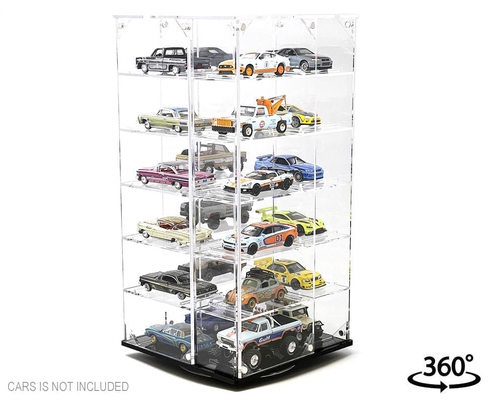 Vitrine Spinner 1:64 Acrylitower 24 Voitures Transparente - MiJo Exclusives - MJ17032