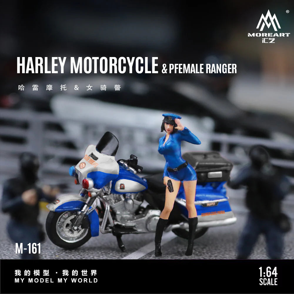 MoreArt 1/64 - Harley-Davidson Motorcycle & Female Ranger - MO222161
