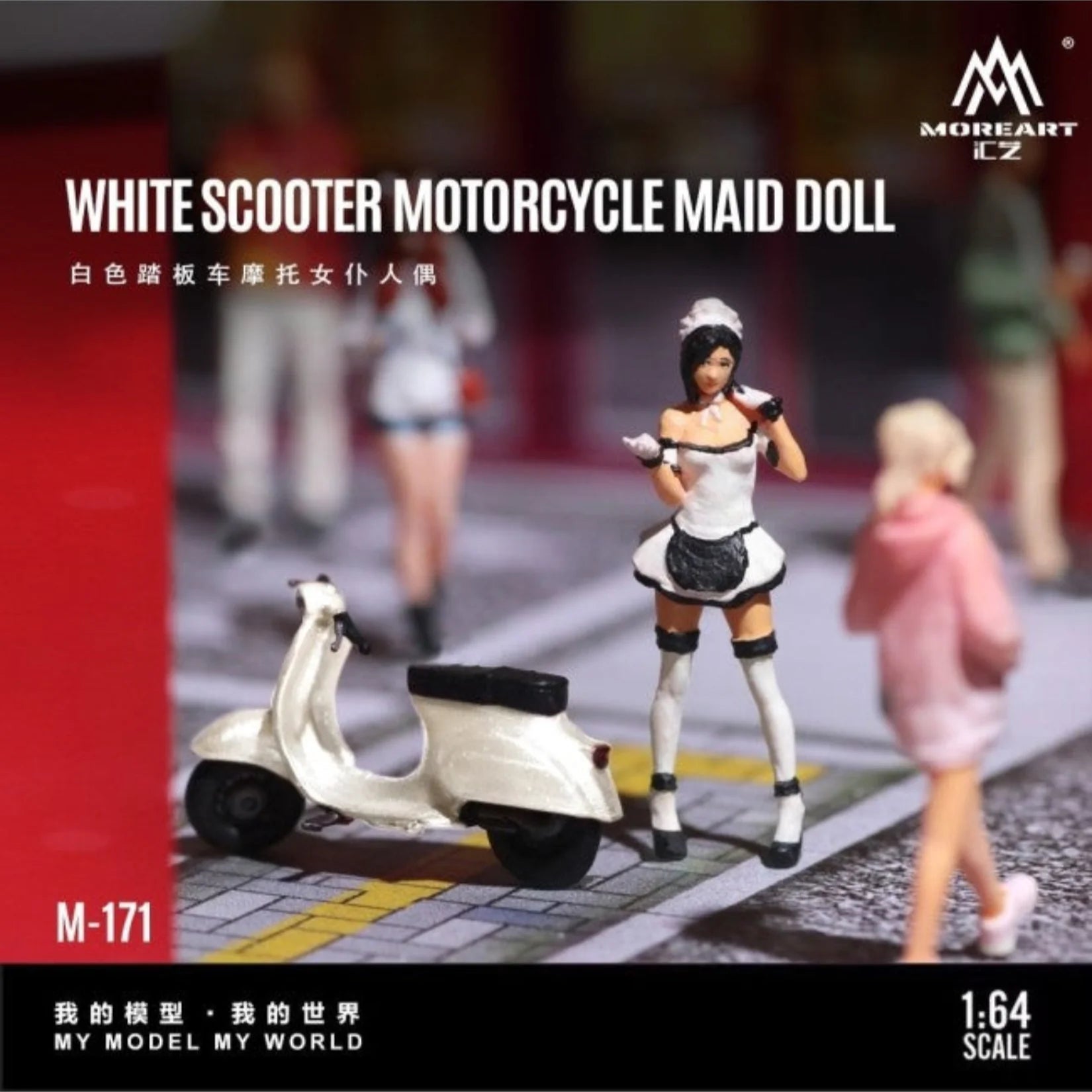 MoreArt 1/64 - White Scooter Maid - MO222171