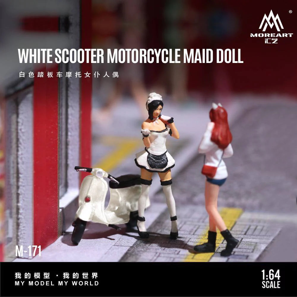 MoreArt 1/64 - White Scooter Maid - MO222171