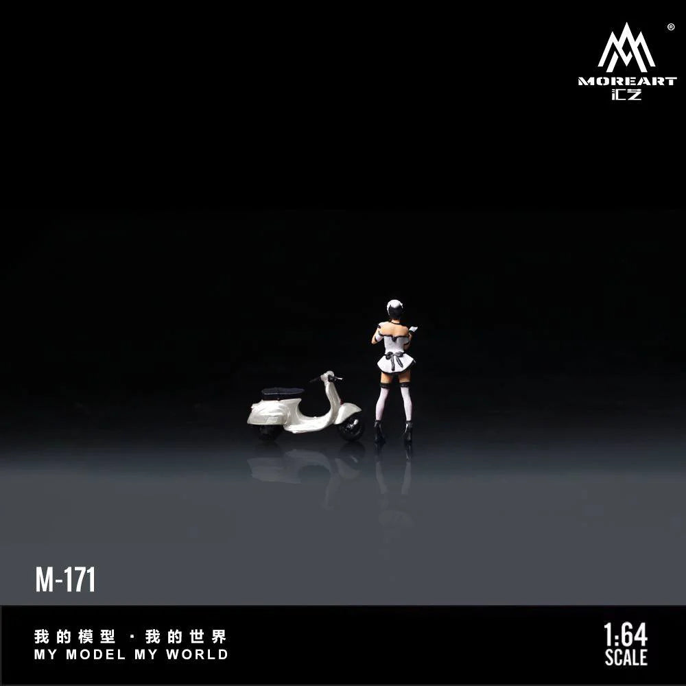 MoreArt 1/64 - White Scooter Maid - MO222171