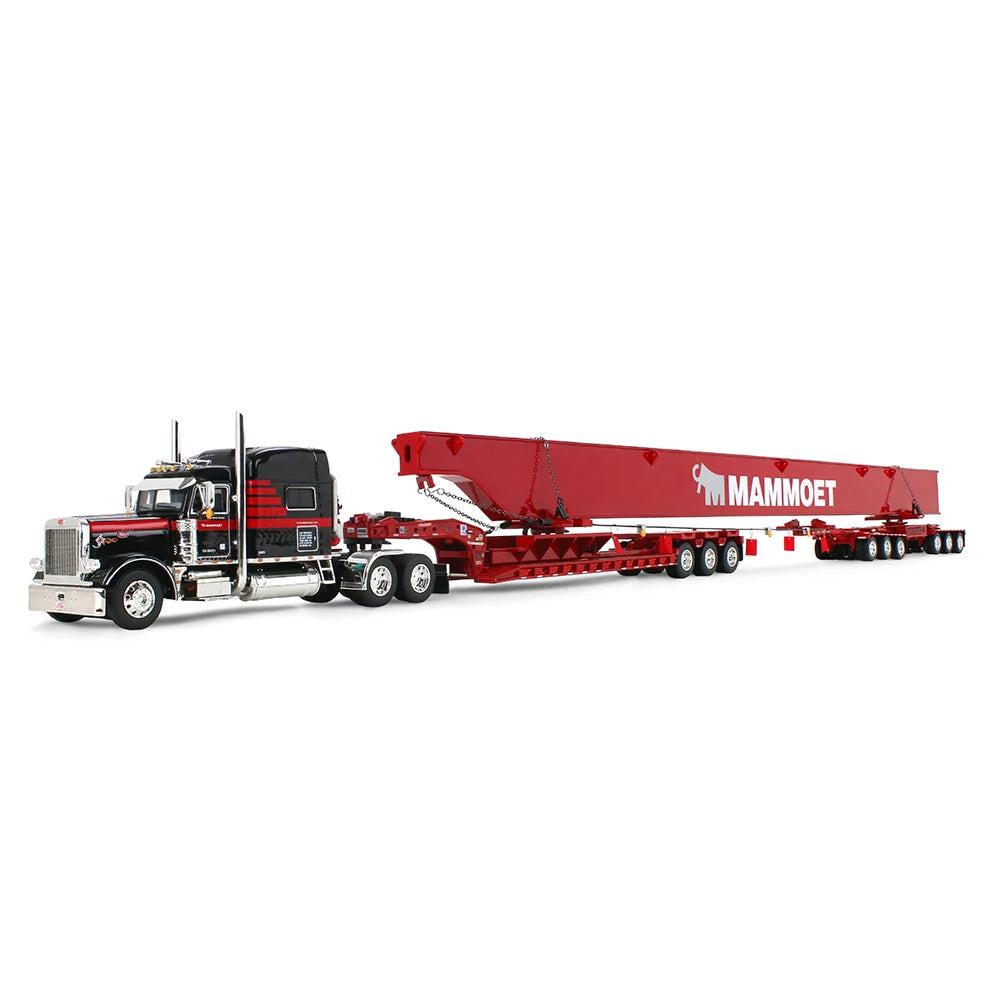 First Gear 1:64 Mammoet Peterbilt 379 with Fontaine Magnitude Lowboy Trailer, ERMC 6-Axle Hydra Steer & Bridge Beam Load – 69-2271