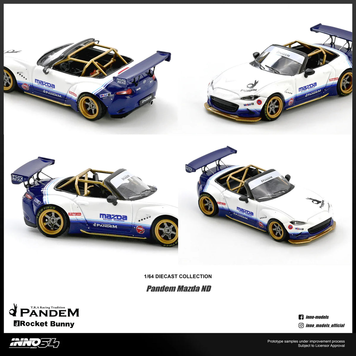 Mazda MX-5 (ND) Miata Pandem Rocket Bunny V1.0 INNO64 1:64 IN64-MX5P-ND-01