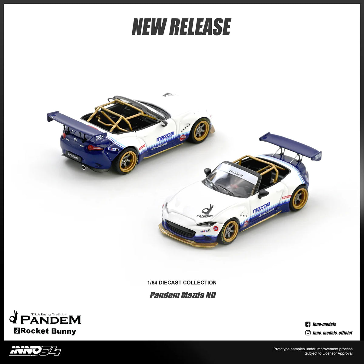 Mazda MX-5 (ND) Miata Pandem Rocket Bunny V1.0 INNO64 1:64 IN64-MX5P-ND-01