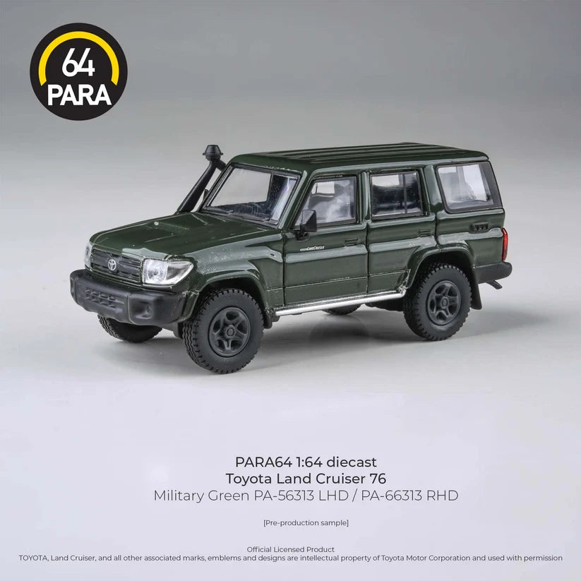 PARA64 1/64 2014 Toyota Landcruiser LC76 Military Green LHD PA-56313
