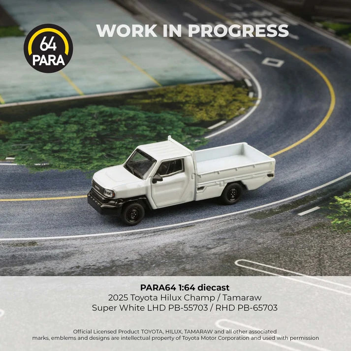 PARA64 Toyota Hilux Champ Tamaraw 2025 – Blanc Super White LHD 1:64 PB-55703