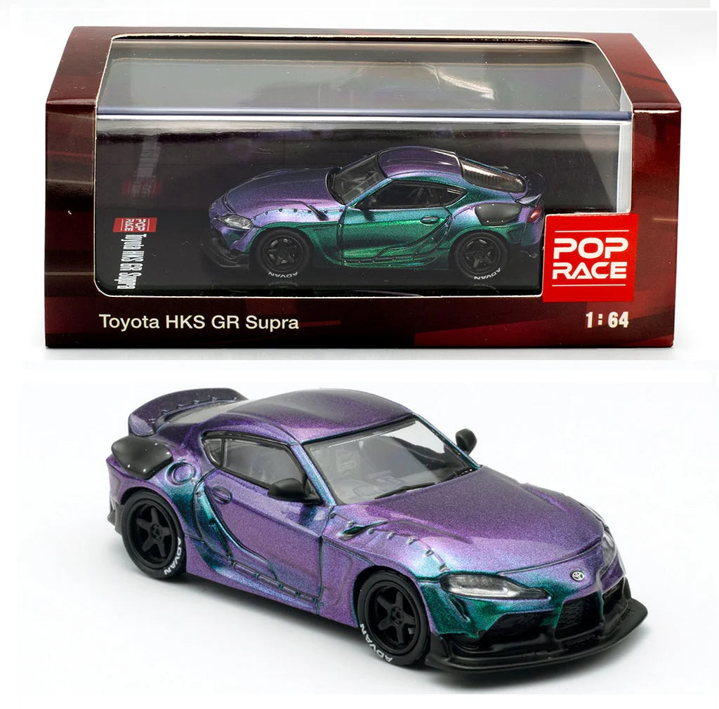 POPRACE 1/64 - HKS Toyota GR Supra - "Magic Purple" - PR64-HKSA90-MG