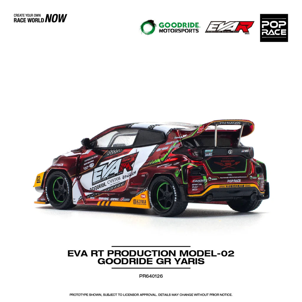 POPRACE 1/64 - EVA RT PRODUCTION MODEL- 02 GOODRIDE GR YARIS - PR640126