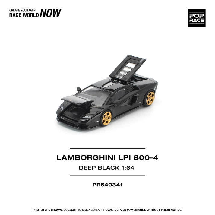 POPRACE 1:64 Lamborghini Countach LPI 800-4 Noir profond PR64034