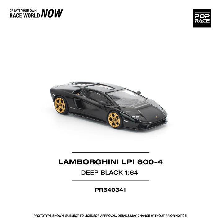 POPRACE 1:64 Lamborghini Countach LPI 800-4 Noir profond PR64034