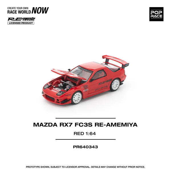 (PRE-ORDER 2025) POPRACE 1/64 - Mazda RX-7 (FC3S) Re-Amemiya- PR640343