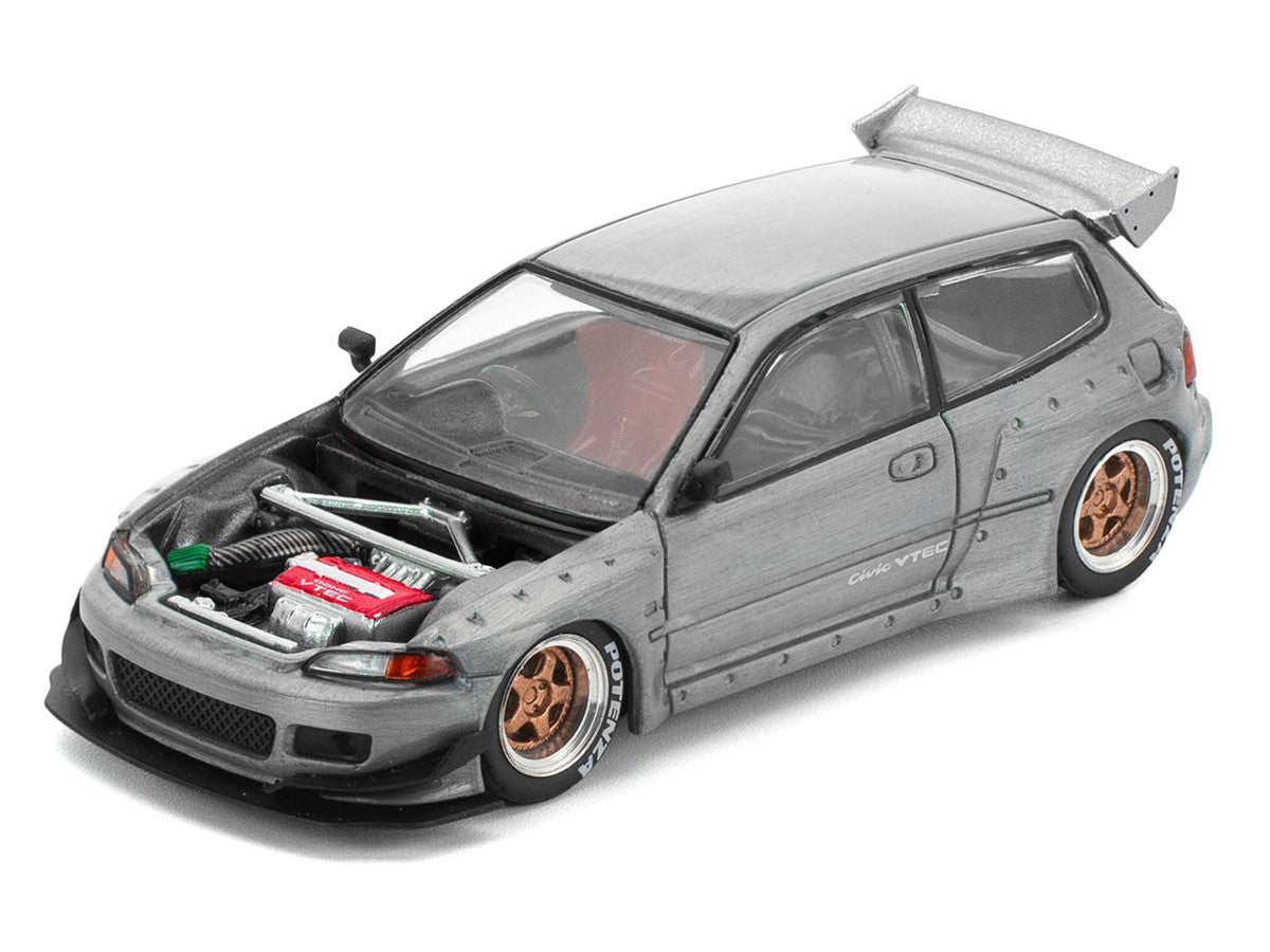 POPRACE 1/64, PANDEM CIVIC EG6 RAW METAL (enigma exclusive edition) PRE018