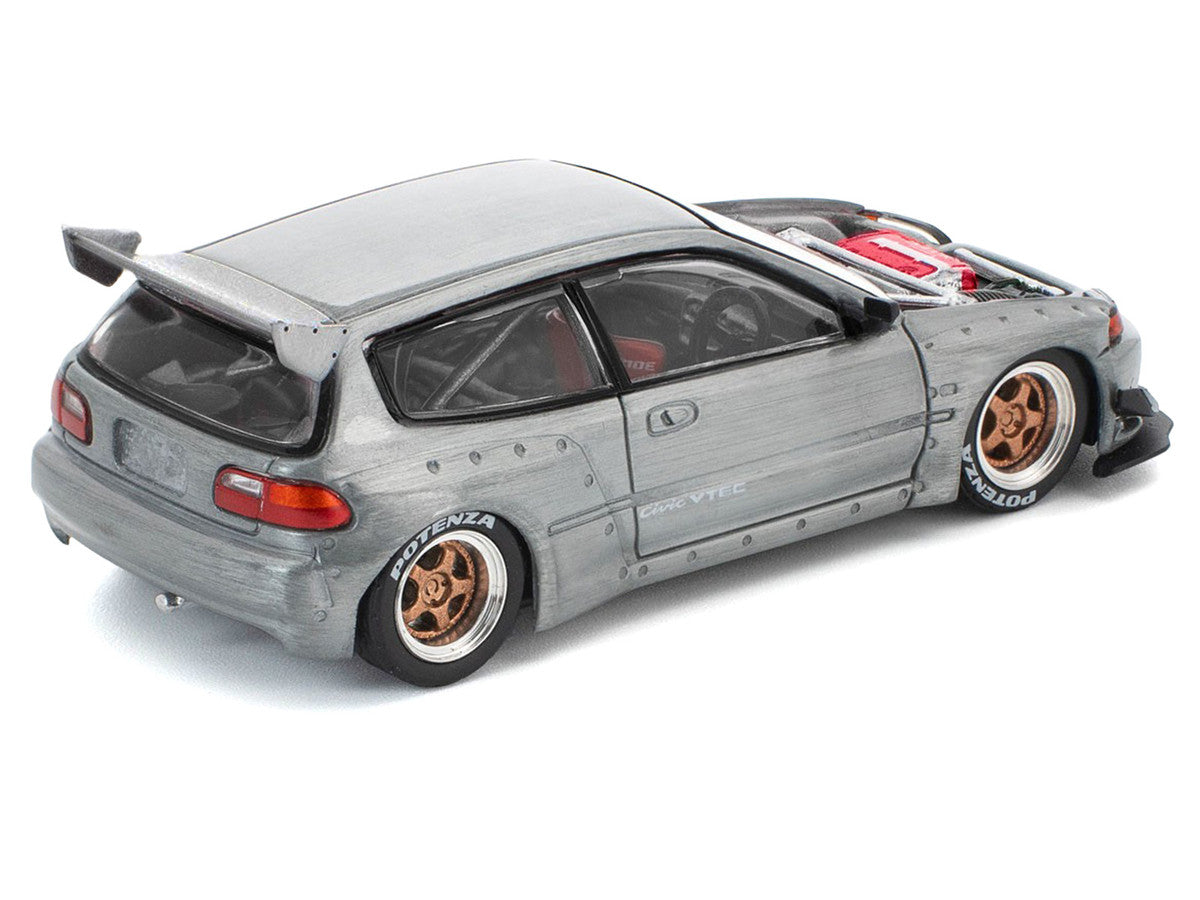 POPRACE 1/64, PANDEM CIVIC EG6 RAW METAL (enigma exclusive edition) PRE018