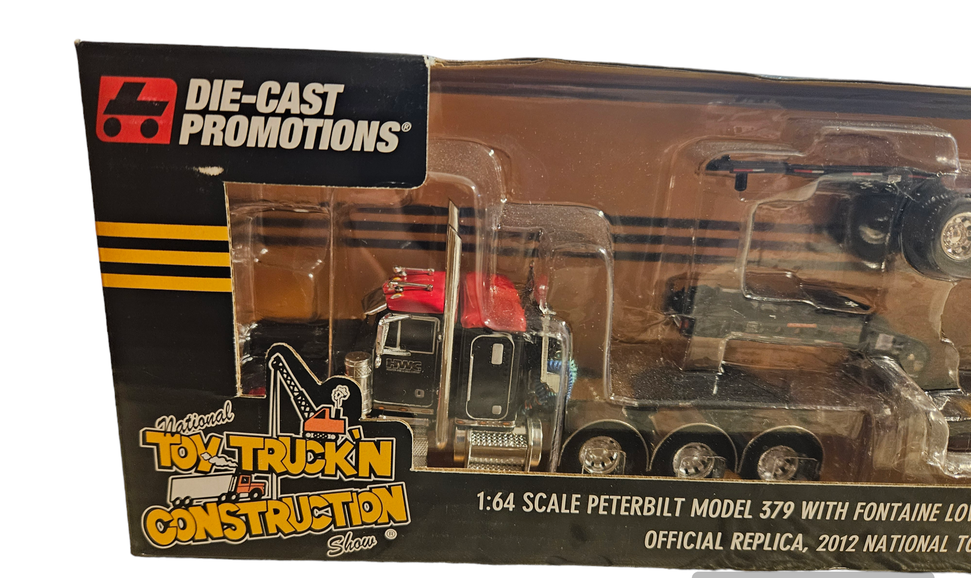 Peterbilt Model 379 w/ Fontaine Lowboy, Jeep, Spreader, Stinger & Wire Spools Load in 1/64