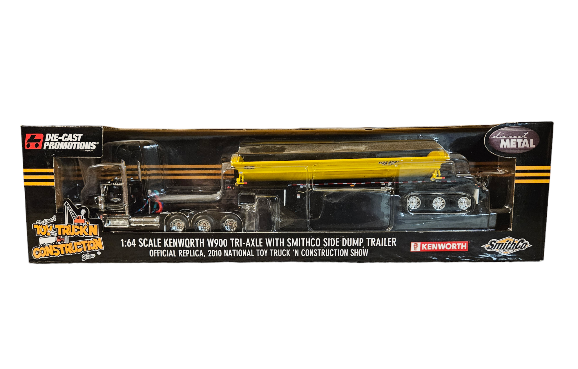 SMITHCO SIDE DUMP TRI-AXLE KENWORTH W900 32348 TRACTOR TRAILER 1/64