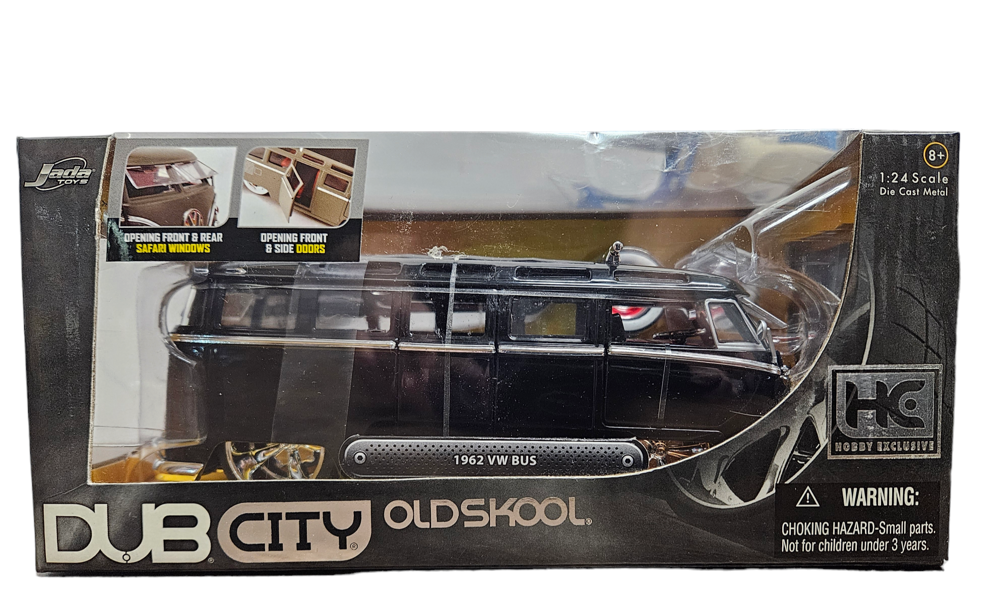 1962 VOLKSWAGEN BUS, BLACK, (Echelle-Scale 1:24)