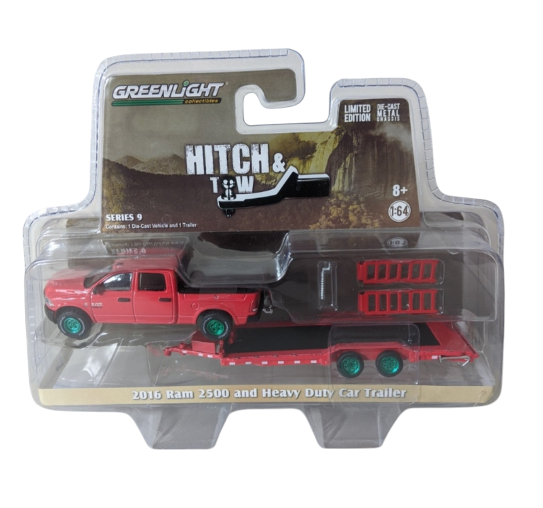 CHASE GREEN MACHINE-2016 Dodge Ram 2500 and Heavy Duty Car Trailer (Hitch and Tow Series 9)