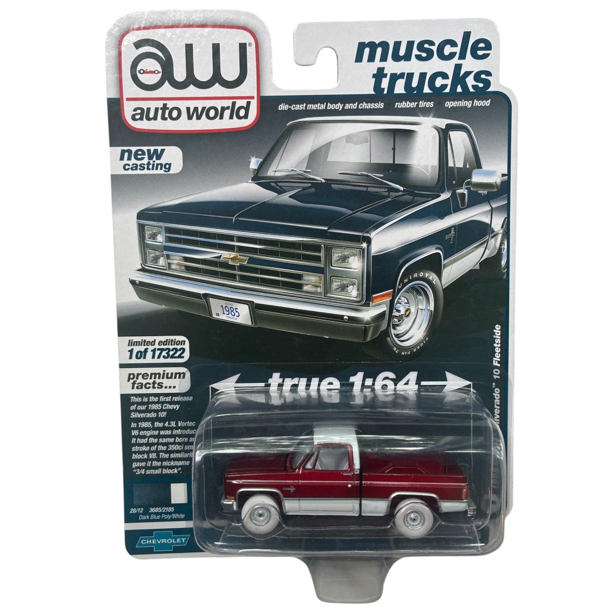 CHASE CAR Auto World 1:64 Chevy Silverado 10 Fleetside 1985 – AW64342-5A-1-CHASE